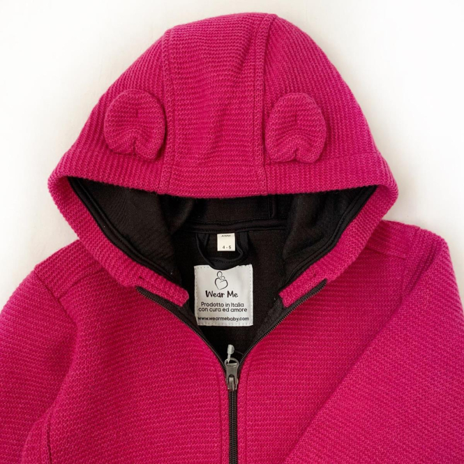 Wear Me veste laine enfant Fuchsia | L